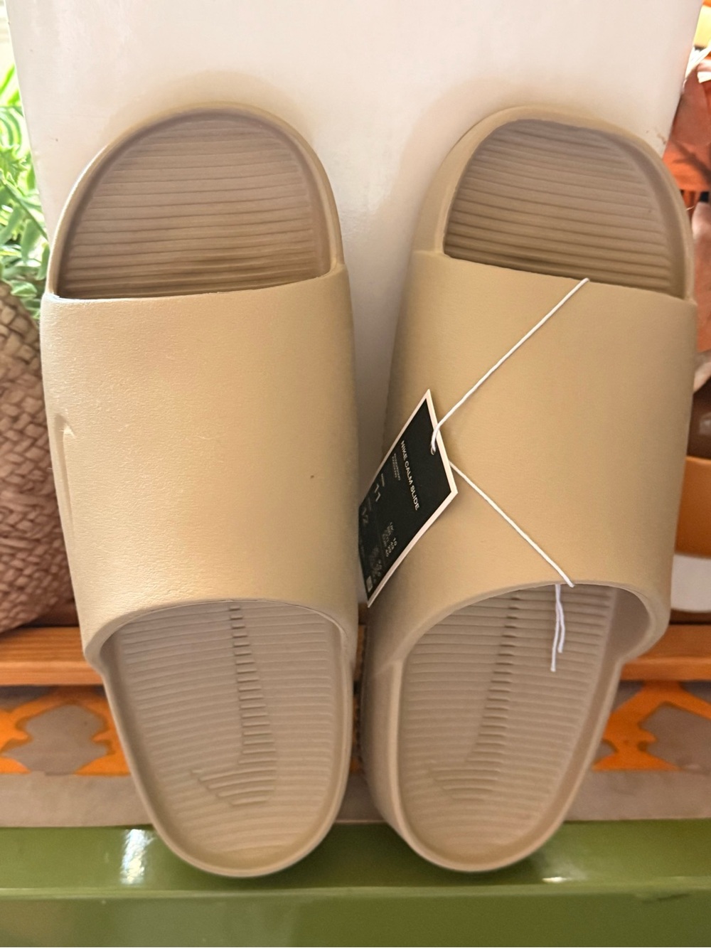 Nike Mens Tan Slide Sandals